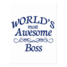 World's Most Awesome Boss Post Cards
