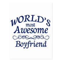World's Most Awesome Boyfriend Postcard