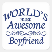 World's Most Awesome Boyfriend Sticker