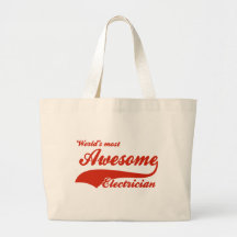 World's Most Awesome electrician Tote Bags
