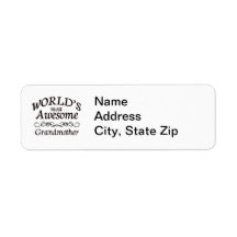 World's Most Awesome Grandmother Return Address Label