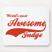 World's Most Awesome judge Mousepad