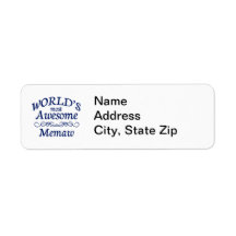 World's Most Awesome Memaw Custom Return Address Labels