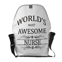 World's Most Awesome Nurse messenger bags