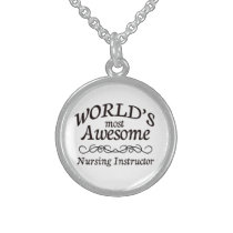 World's Most Awesome Nursing Instructor necklaces