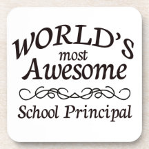 World's Most Awesome School Principal Beverage Coasters