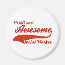 World's Most Awesome social worker Magnets