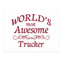 World's Most Awesome Trucker Postcards
