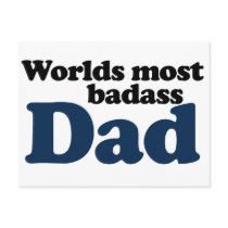 Worlds Most Badass Dad Postcards