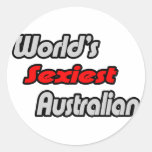 World's Sexiest Australian Round Sticker