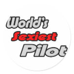 World's Sexiest Pilot Round Sticker