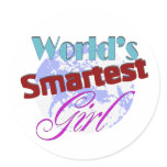 World's Smartest Girl stickers
