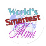 worlds smartest mom round stickers