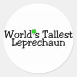Worlds Tallest Leprechaun 2 Round Stickers