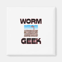 Worm Geek Refrigerator Magnet