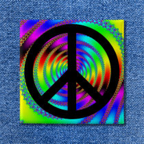 Worm Hole with Black Peace Sign Buttons