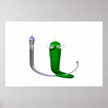 Worm On A Hook 2 Print