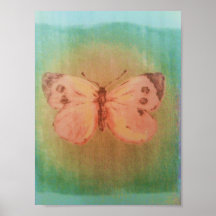 Worn Butterfly Canvas Poster