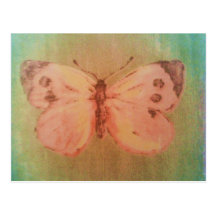 Worn Butterfly Postcard