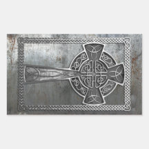 Worn Metal Cross Stickers