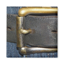 Worn out Leather Belt and Buckle