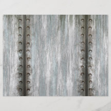 Worn Riveted Metal Grunge Textured Full Color Flyer