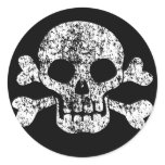 Worn Skull and Crossbones stickers