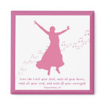 Worship siloutte square magnets