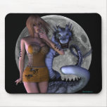 "Worth the Fight" Sexy Dragon Pinup Girl Mousepad