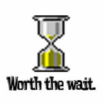 worth the wait pc hourglass icon photo sculptures