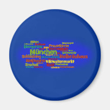 Wortwolke word cloud München Munich Kühlschrankmagnete