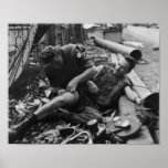 Wounded Soldier Vietnam War 1968 Print