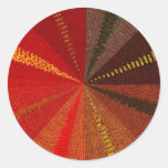 Woven Pattern Round Sticker