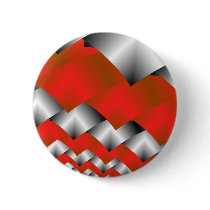Woven Silver and Red Fractal Art Pins