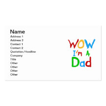 WOW I'm a Dad T-shirts and GIfts Business Card Templates