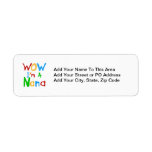 WOW I'm a Nana tshirts and Gifts Labels