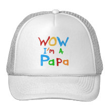 Wow I'm a Papa Tshirts and GIfts Mesh Hats