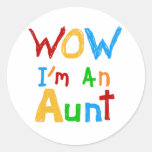 WOW I'm an Aunt T shirts and Gifts Sticker