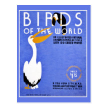WPA Birds of the World advertising Postcards
