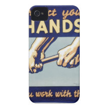 WPA - Protect Your Hands iPhone 4 Case-Mate Cases