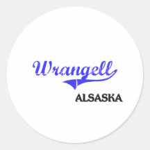 Wrangell Alaska City Classic Stickers