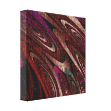 Wrapped Canvas Print, Abstract Wooden Circles