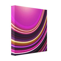Wrapped Canvas Print, Hot Pink Gold Abstract Curve