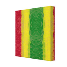 Wrapped Canvas Print, Rasta Red Yellow Green