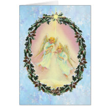 WREATH & ANGELS by SHARON SHARPE Card