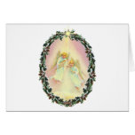 WREATH & ANGELS by SHARON SHARPE Greeting Cards