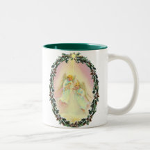 WREATH & ANGELS by SHARON SHARPE Mugs