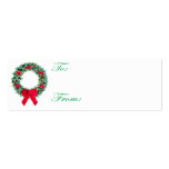 Wreath Christmas Tag Card Business Cards