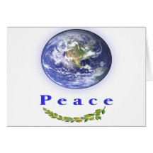 Wreath of peace greeting card