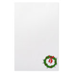 Wreath with holly personalized stationery
